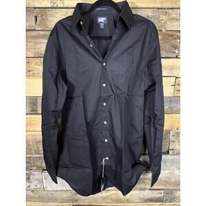 Men’s Lands’ End Tall Long Sleeve Tailored Straight Collar Broad 16.5-37/T